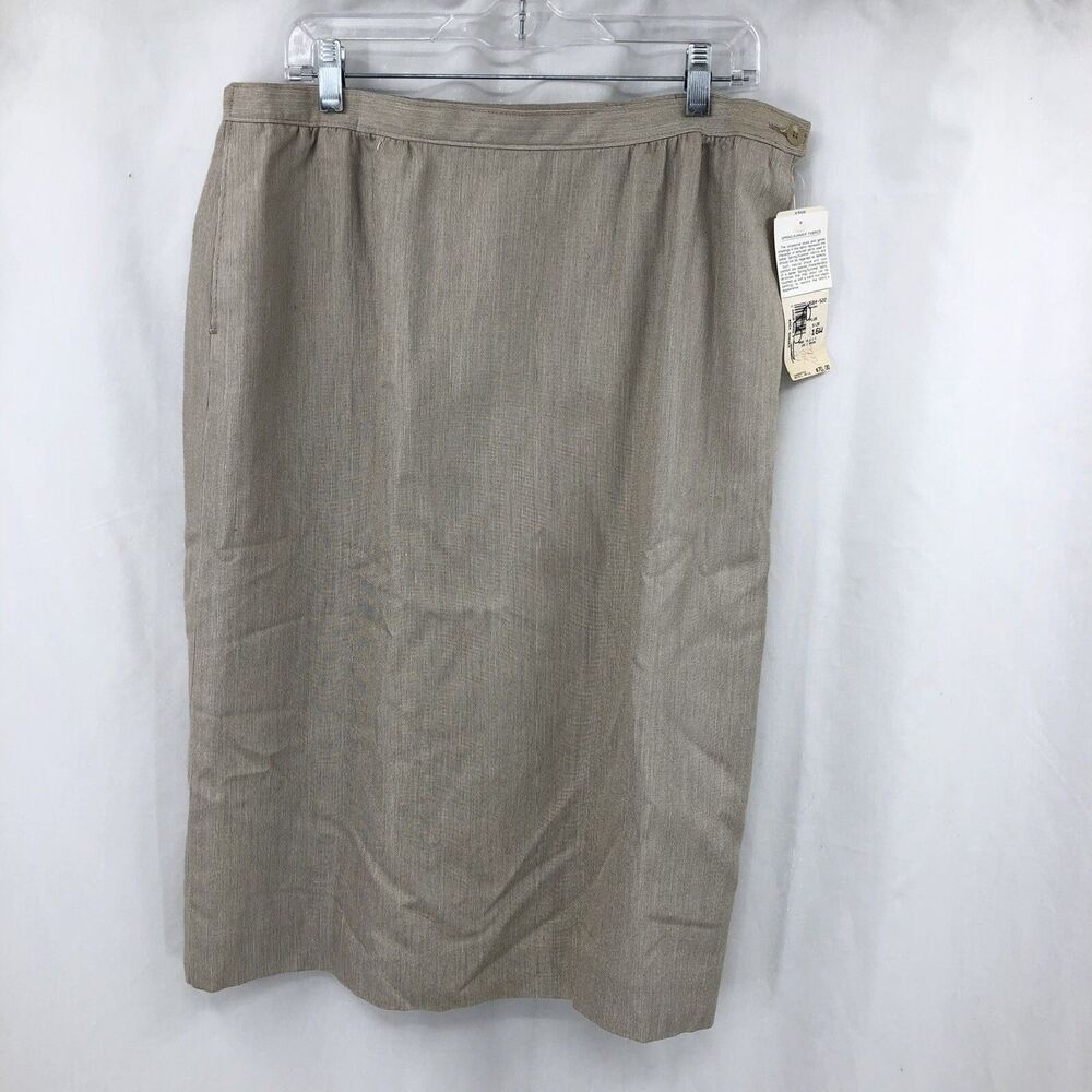 Pendleton Sophisticates Pencil Skirt Rock Garden Tan W584-522 USA Plus 16W NWT